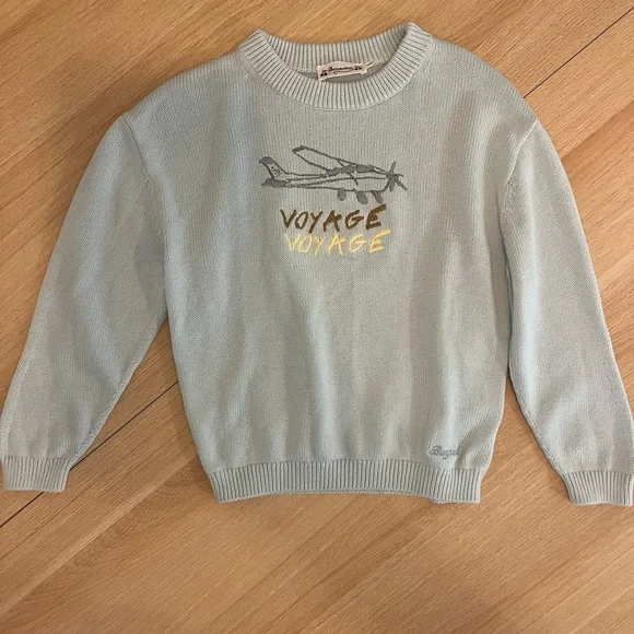 Bonpoint Crewneck light blue Voyage sweater - 100% cotton - Picture 7 of 9